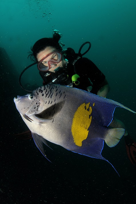 Natasha und ein Kaiserfisch