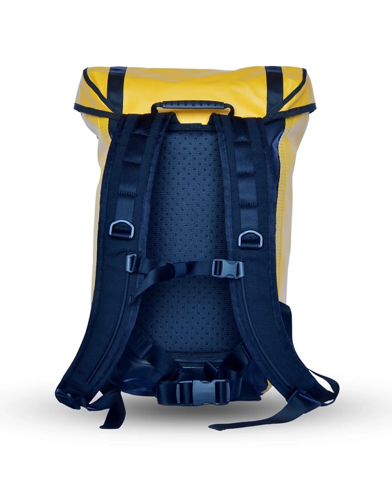 Wasserdichter Boot-Rucksack Orange 25L Details Rückseite